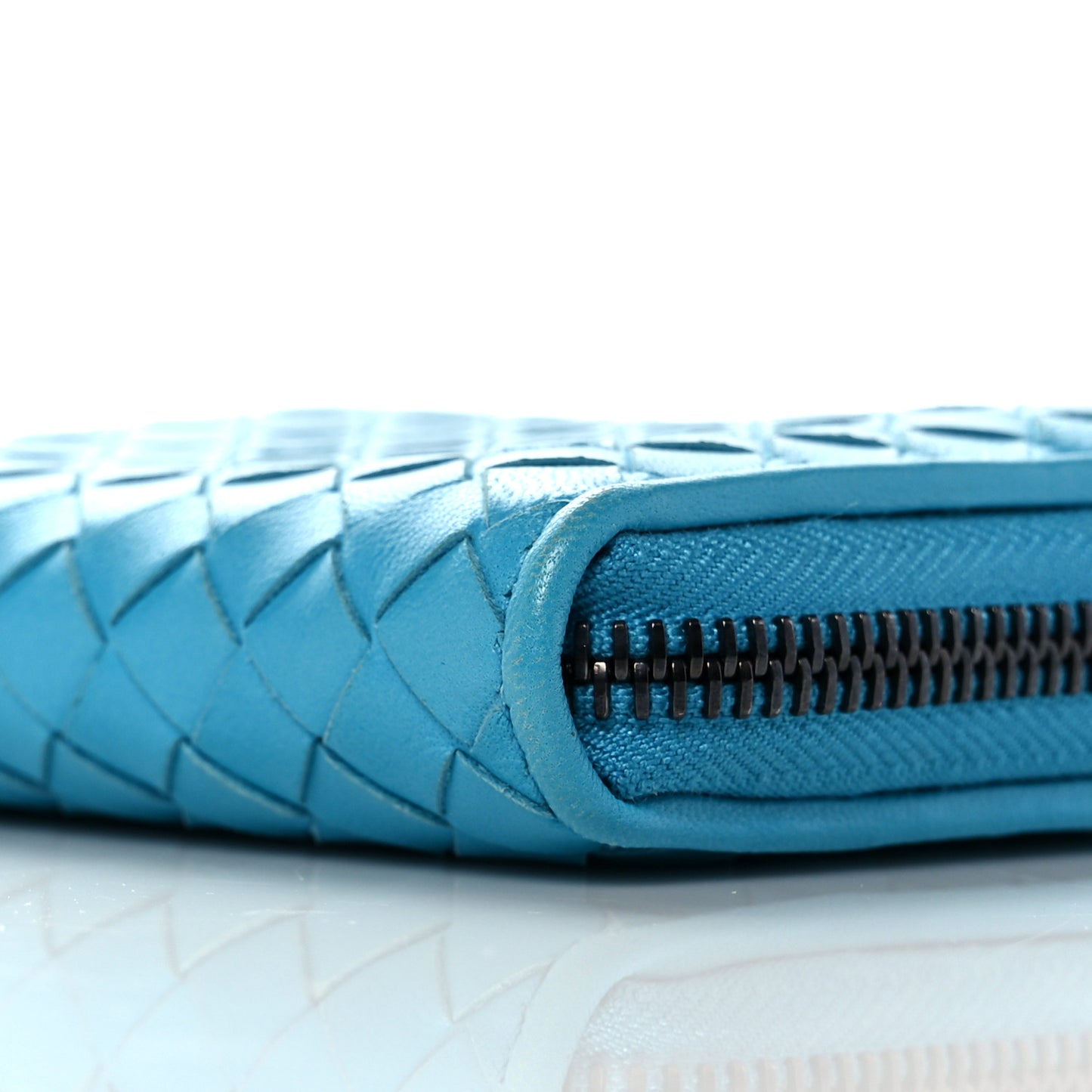 Nappa Intrecciato Zip Around Wallet Canard