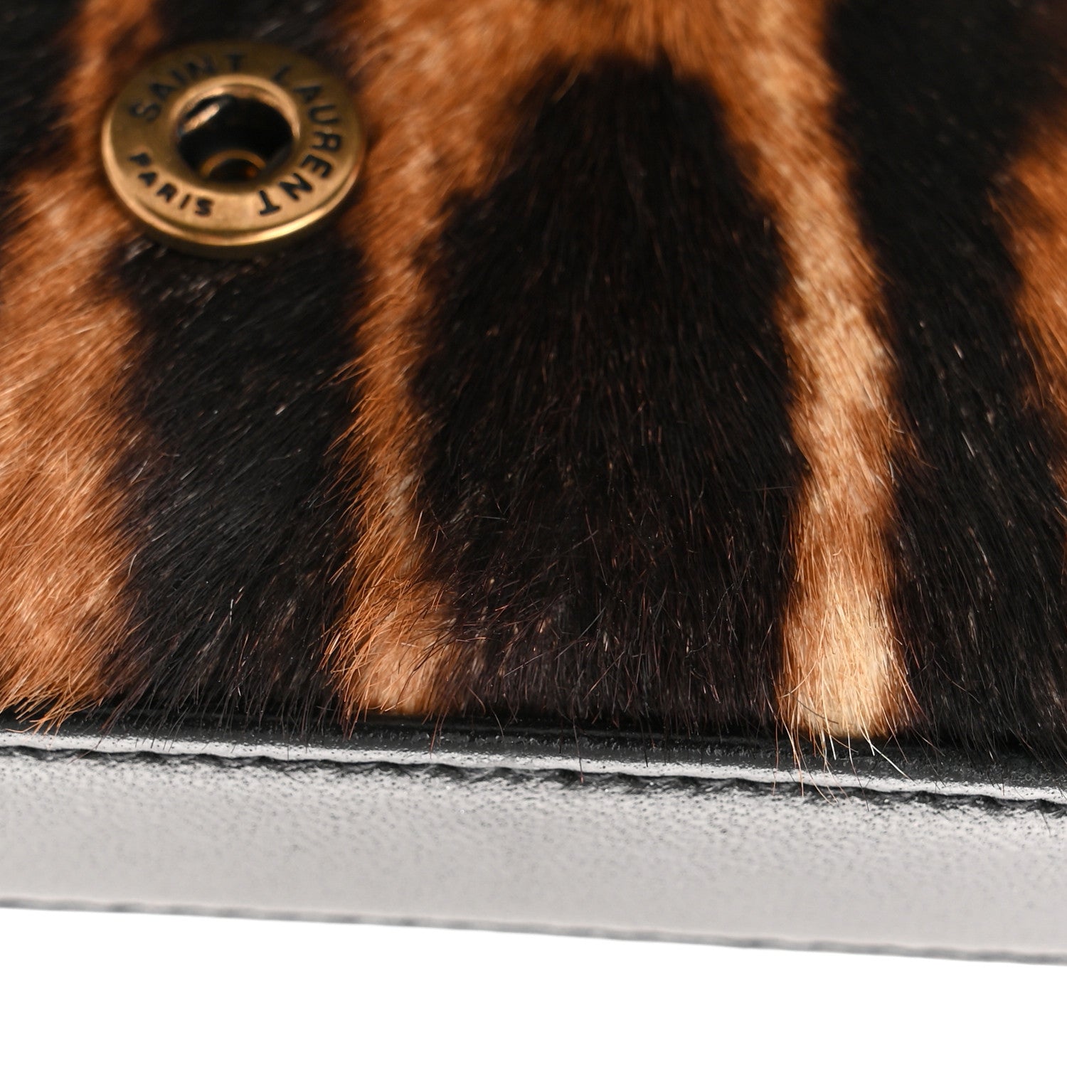 Saint Laurent Calf Hair Monogram Chain Wallet Leopard 12 of 12