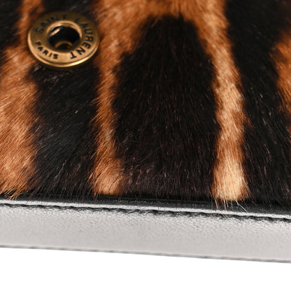 Saint Laurent Calf Hair Monogram Chain Wallet Leopard 12 of 12