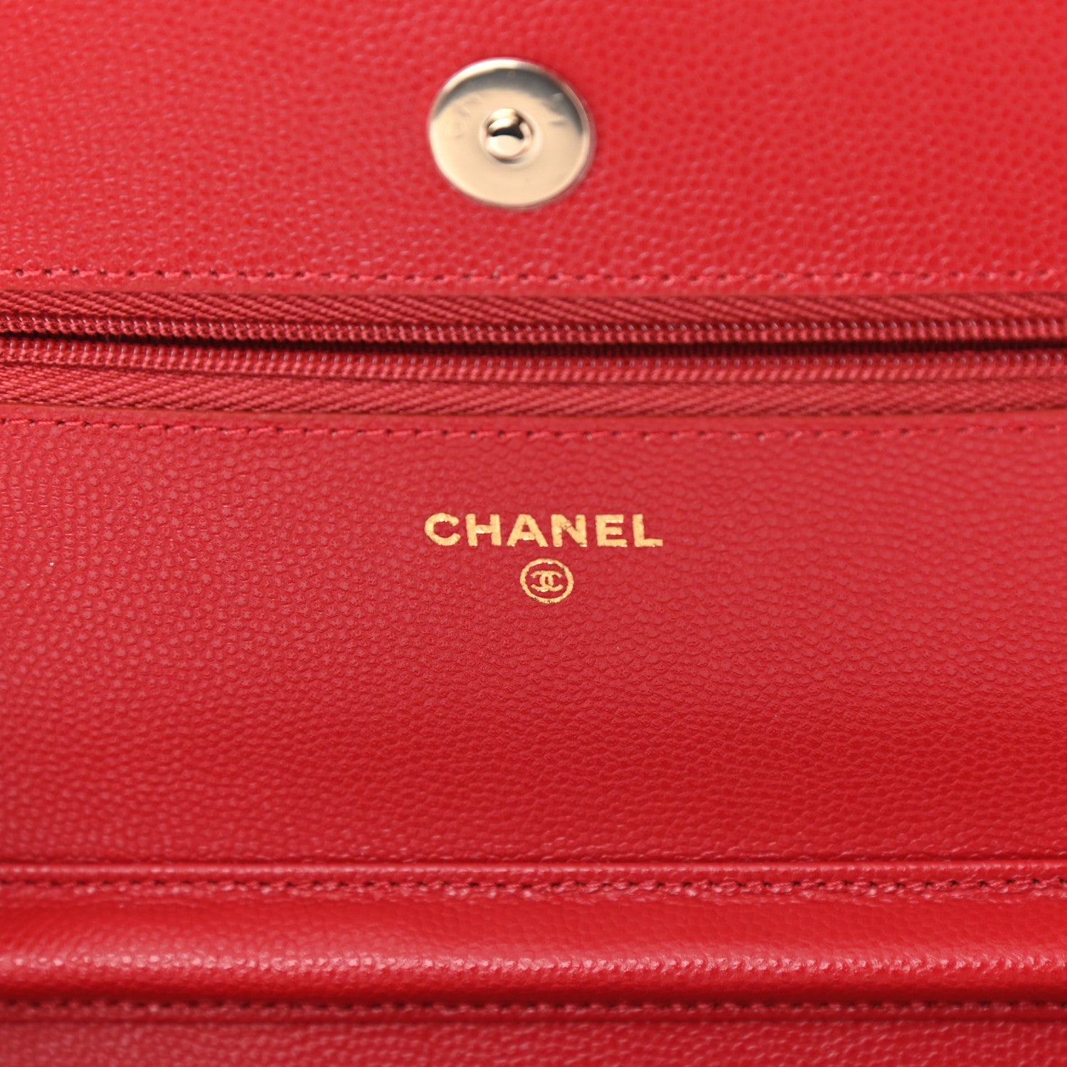 Chanel Caviar Quilted Wallet On Chain WOC Red 7 of 11