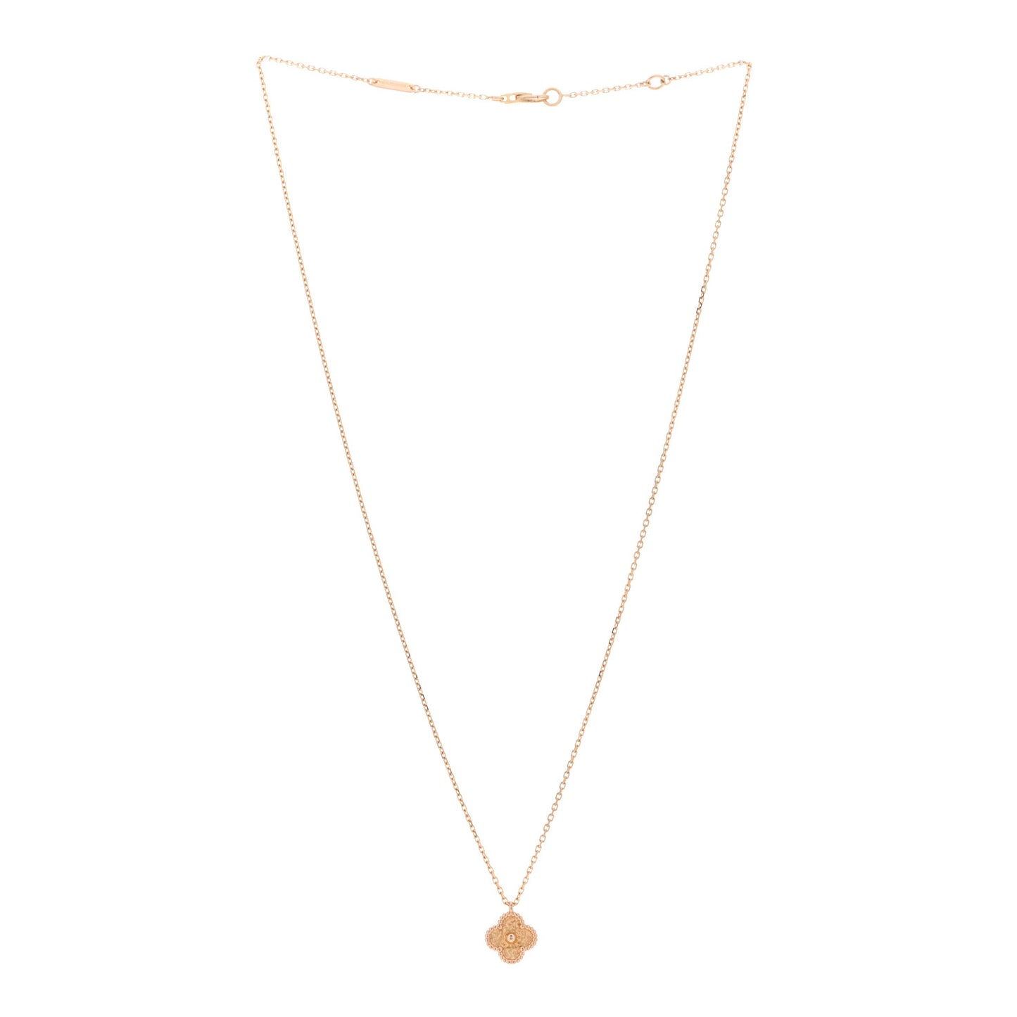 18K Rose Gold Sweet Alhambra Pendant Necklace