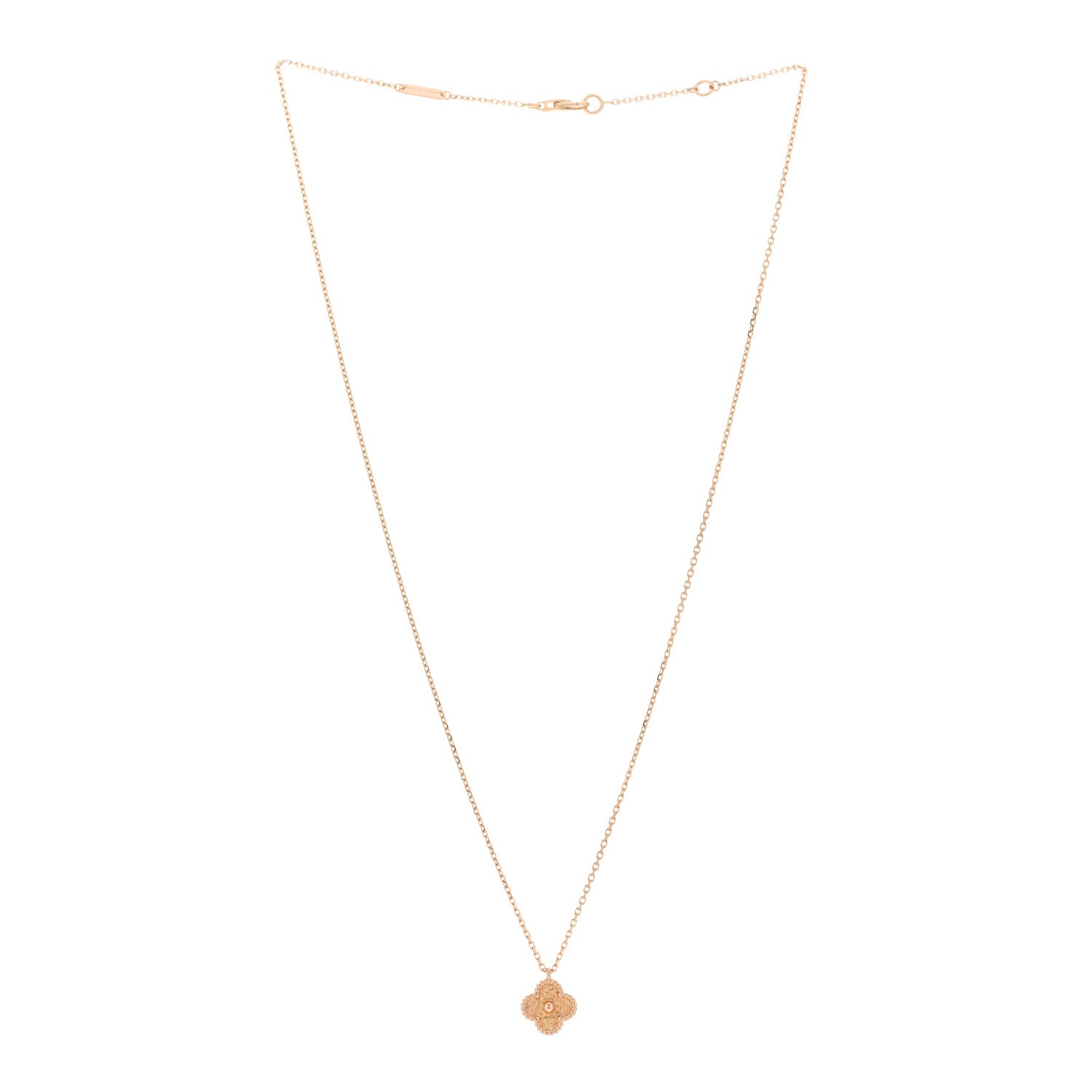 Van Cleef & Arpels 18K Rose Gold Sweet Alhambra Pendant Necklace 3 of 6