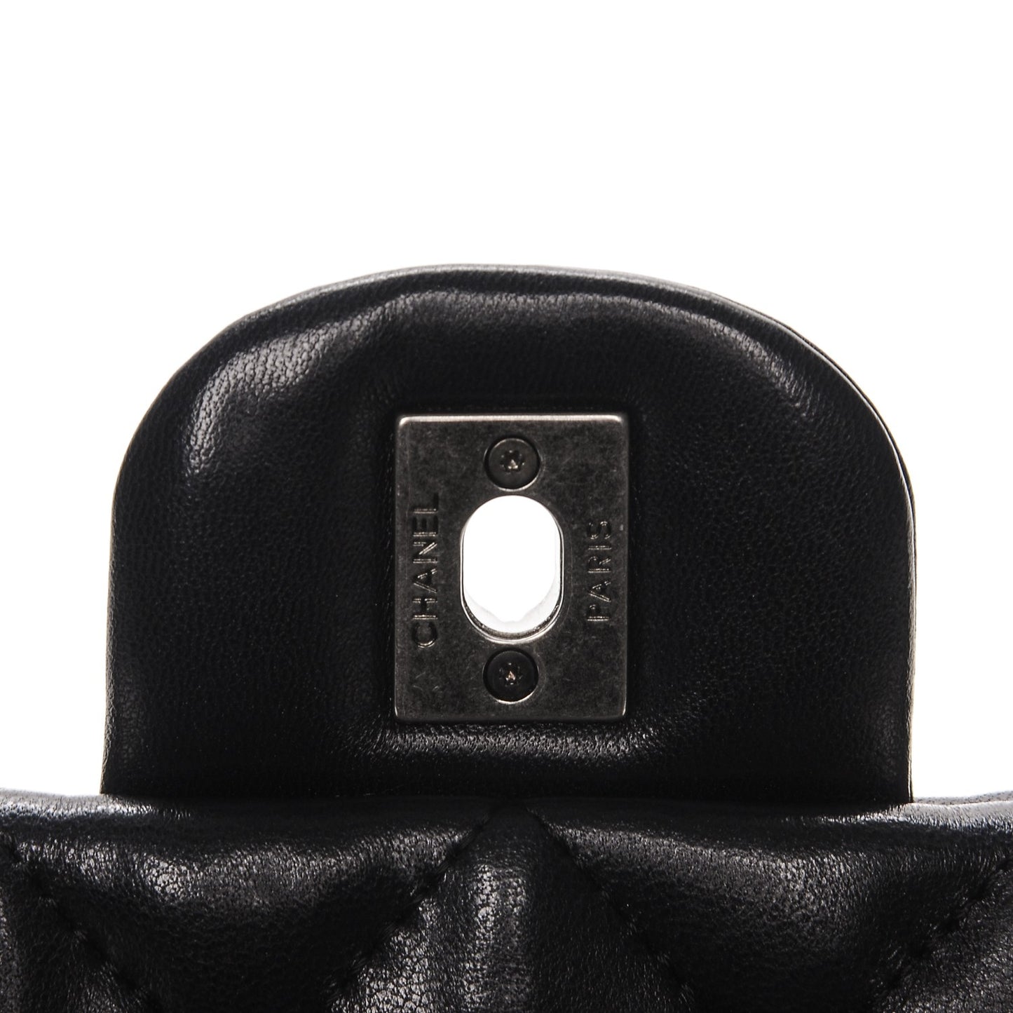 Lambskin Quilted Jumbo Paris Dallas Single Flap Black