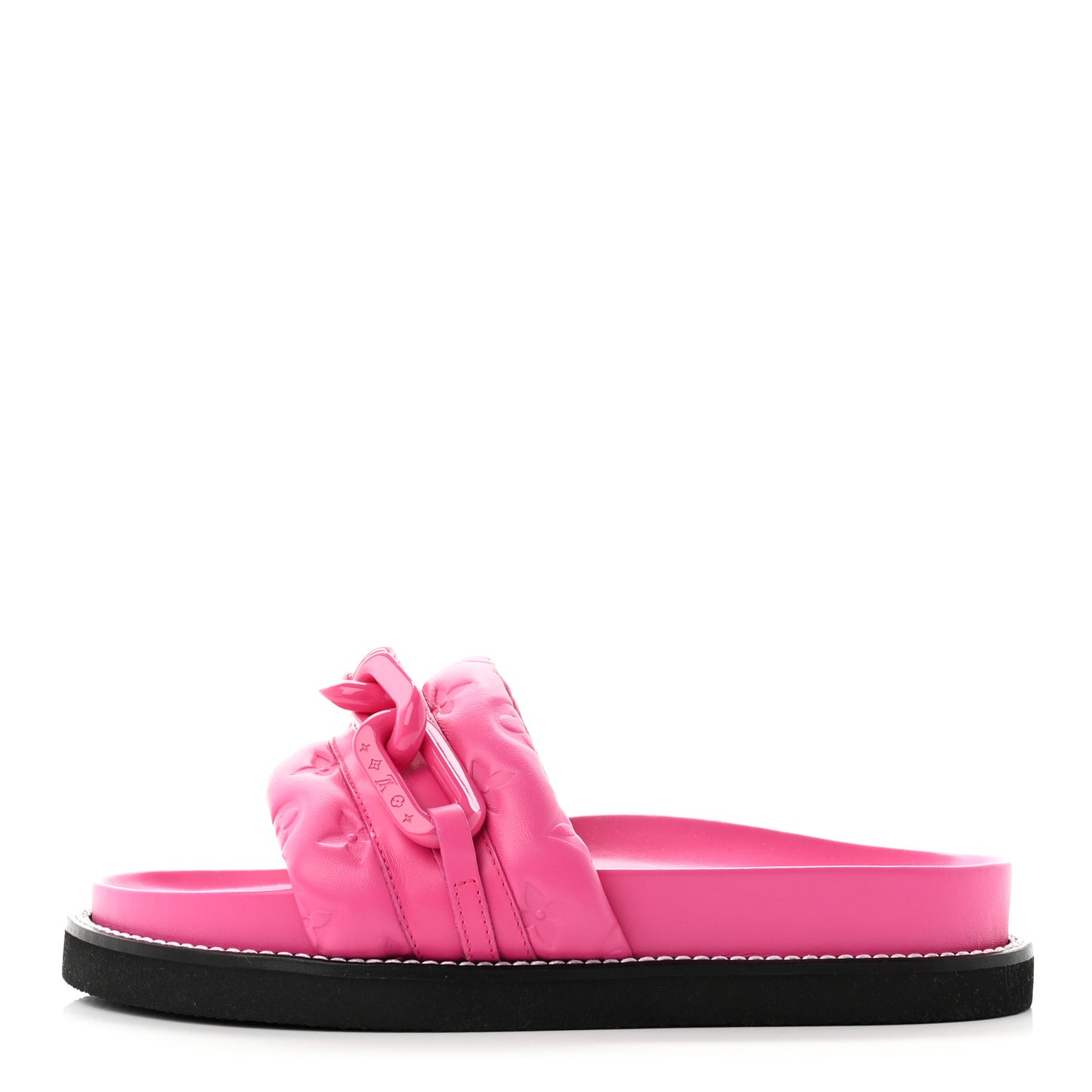 Calfskin Embossed Monogram Sunset Flat Comfort Mule 39 Rose Pop