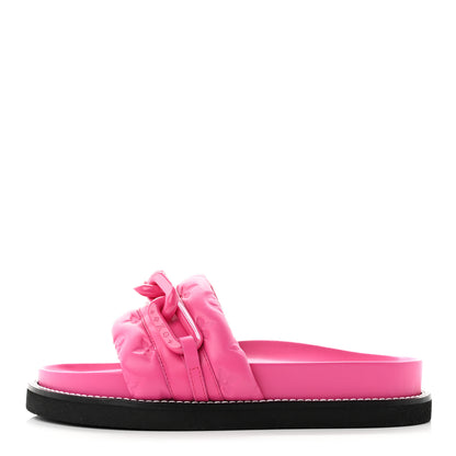 Louis Vuitton Calfskin Embossed Monogram Sunset Flat Comfort Mule 39 Rose Pop 1 of 8