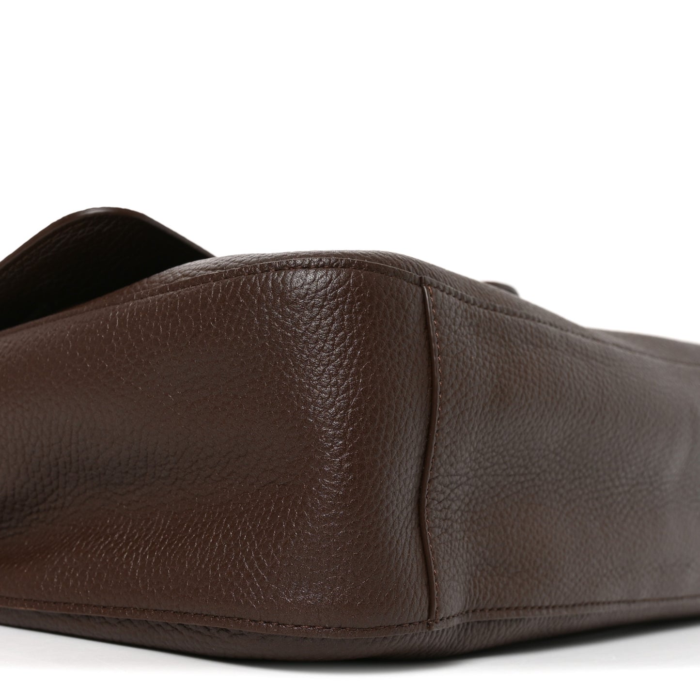 Grained Calfskin Small Souplissimo Maxi Flap Brown