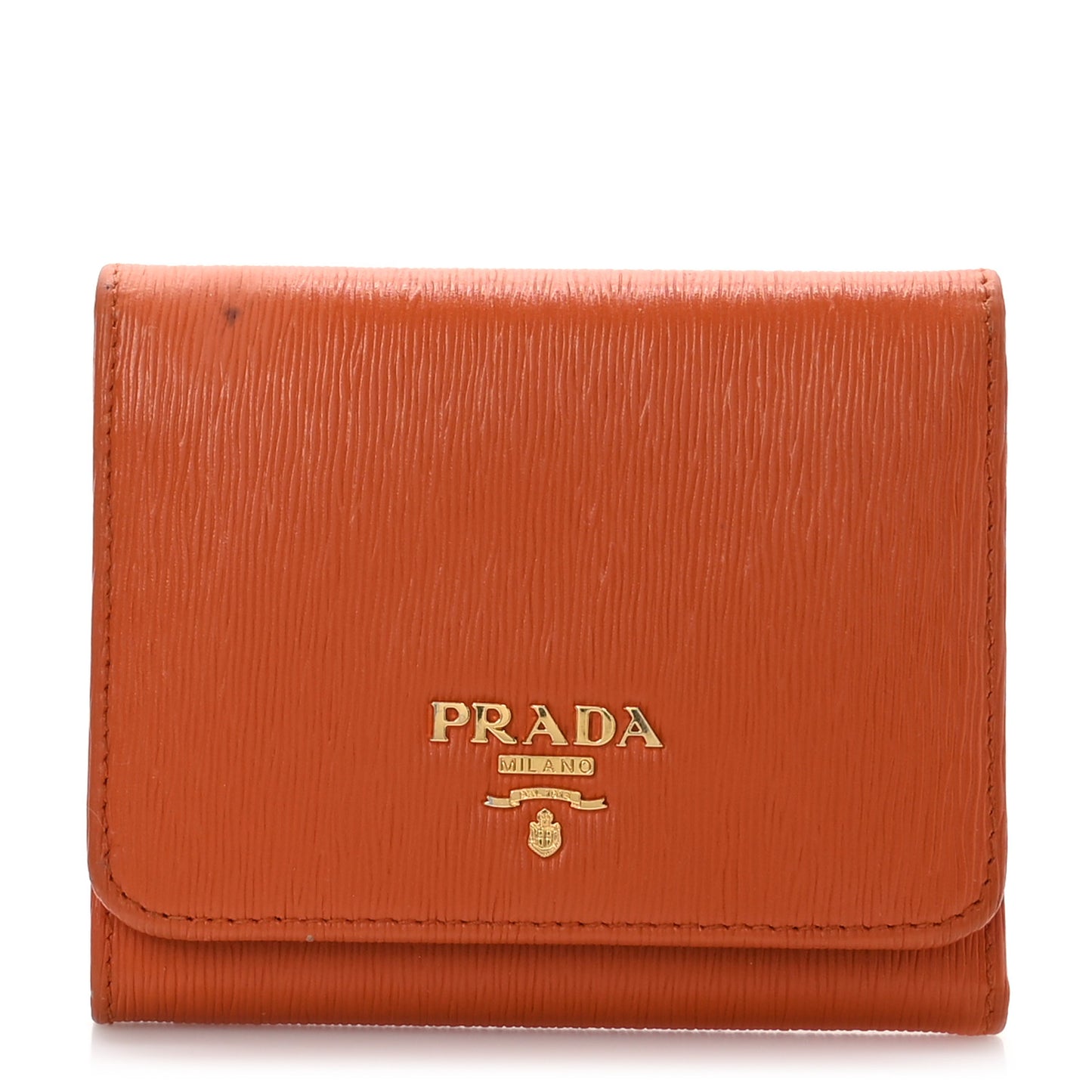 Vitello Move Tri-Fold Compact Wallet Papaya