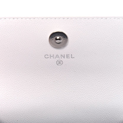 Chanel Caviar Quilted My Everything Belt Flap Card Holder White 8 of 14