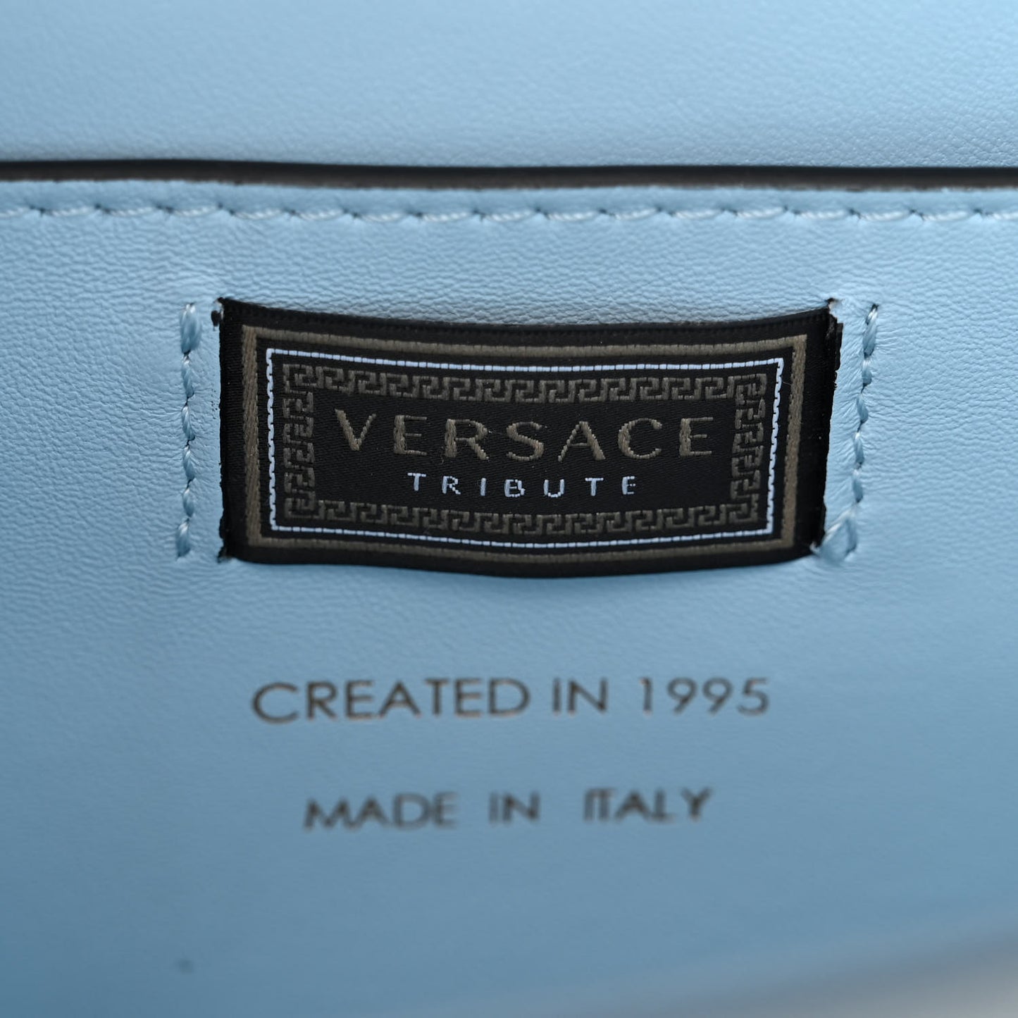 Calfskin Icon Handbag Light Blue