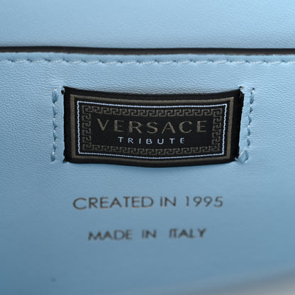 Versace Calfskin Icon Handbag Light Blue 6 of 12
