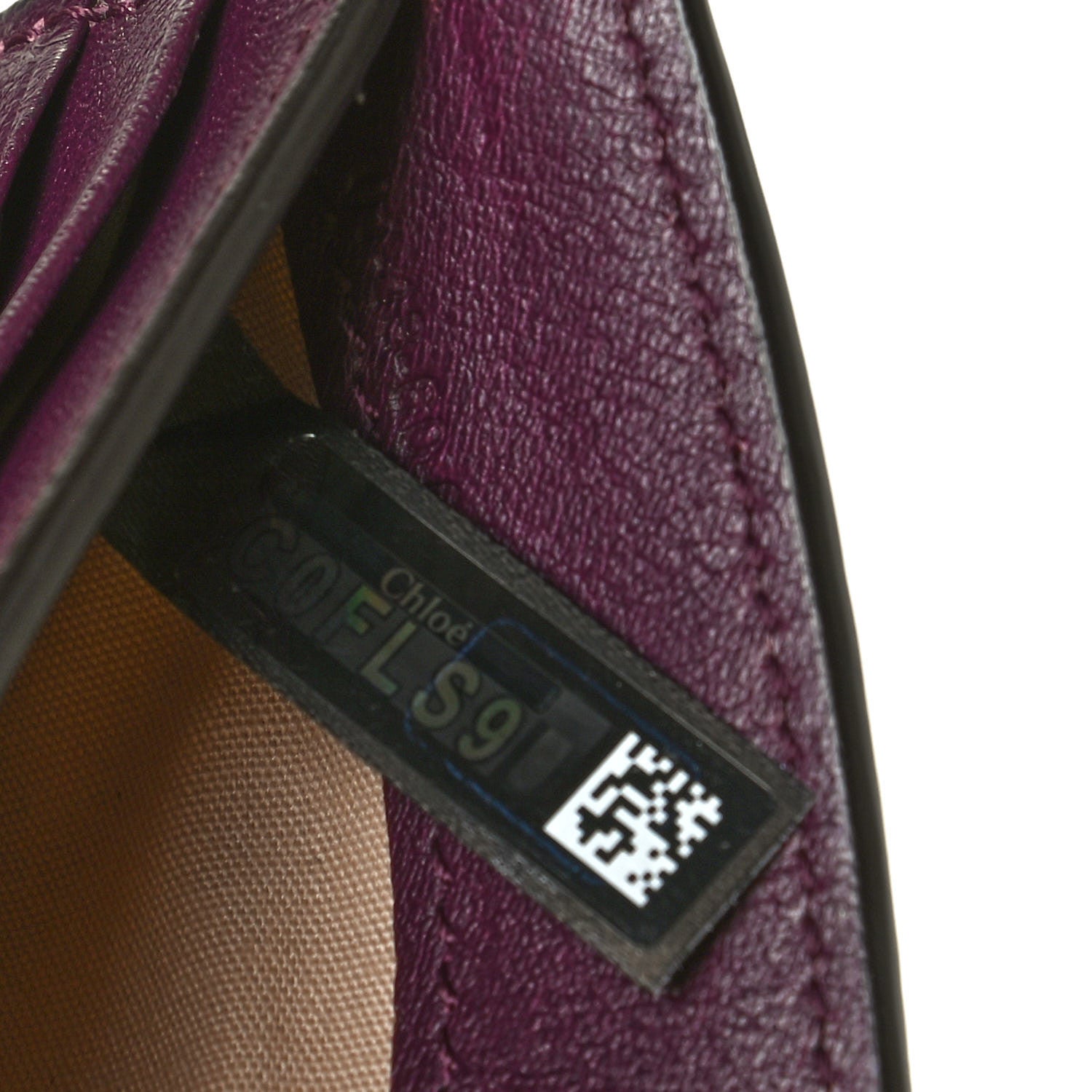 Chloe Calfskin Alphabet Compact Wallet Purple 10 of 12