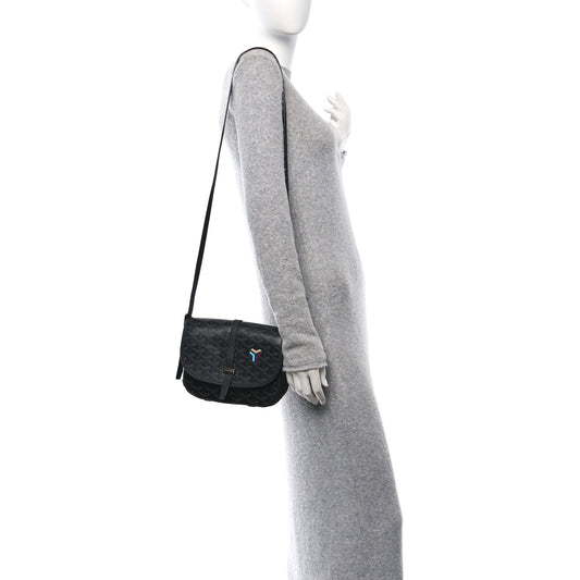 Goyardine Belvedere III PM Messenger Bag Jet Black