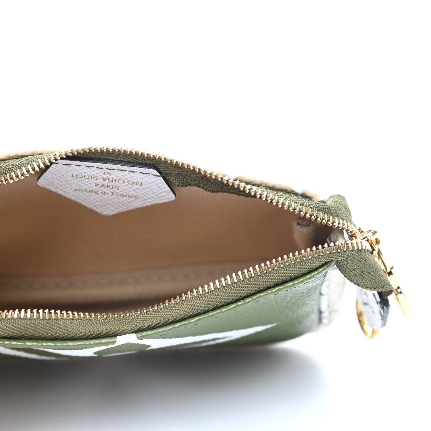 Monogram Giant Micro Pochette Accessories Kaki White