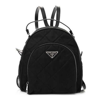 Prada Nylon Tessuto Impuntu Quilted Backpack Black 1 of 10