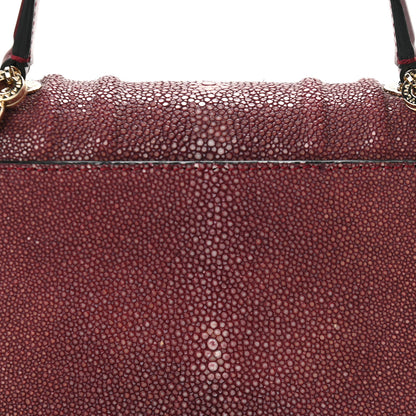 Bulgari Calfskin Galuchat Serpenti Forever Crossbody Plum 12 of 13