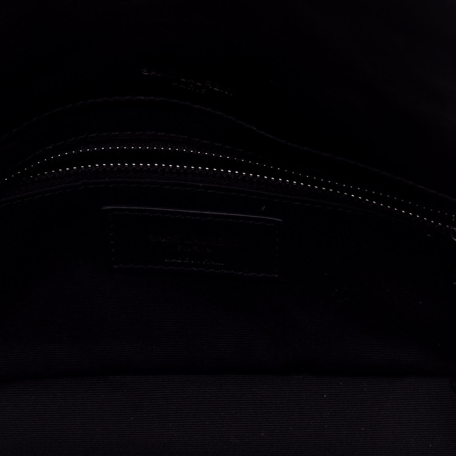 Saint Laurent Lambskin Patchwork Micro Stud Monogram Medium Jamie Baguette Black 5 of 11