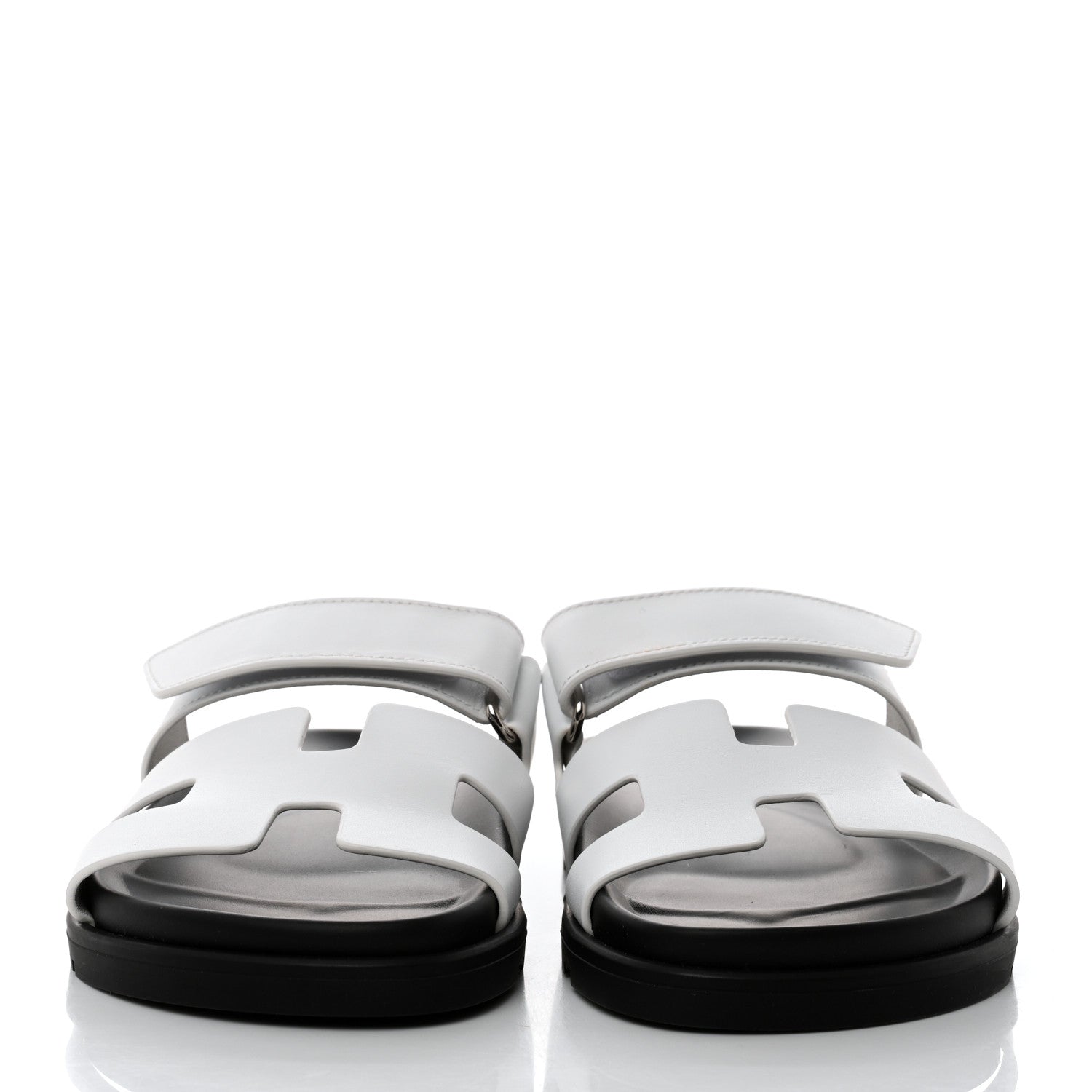 Hermes Calfskin Womens Chypre Sandals 35 White 2 of 9