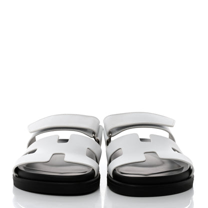 Hermes Calfskin Womens Chypre Sandals 35 White 2 of 9