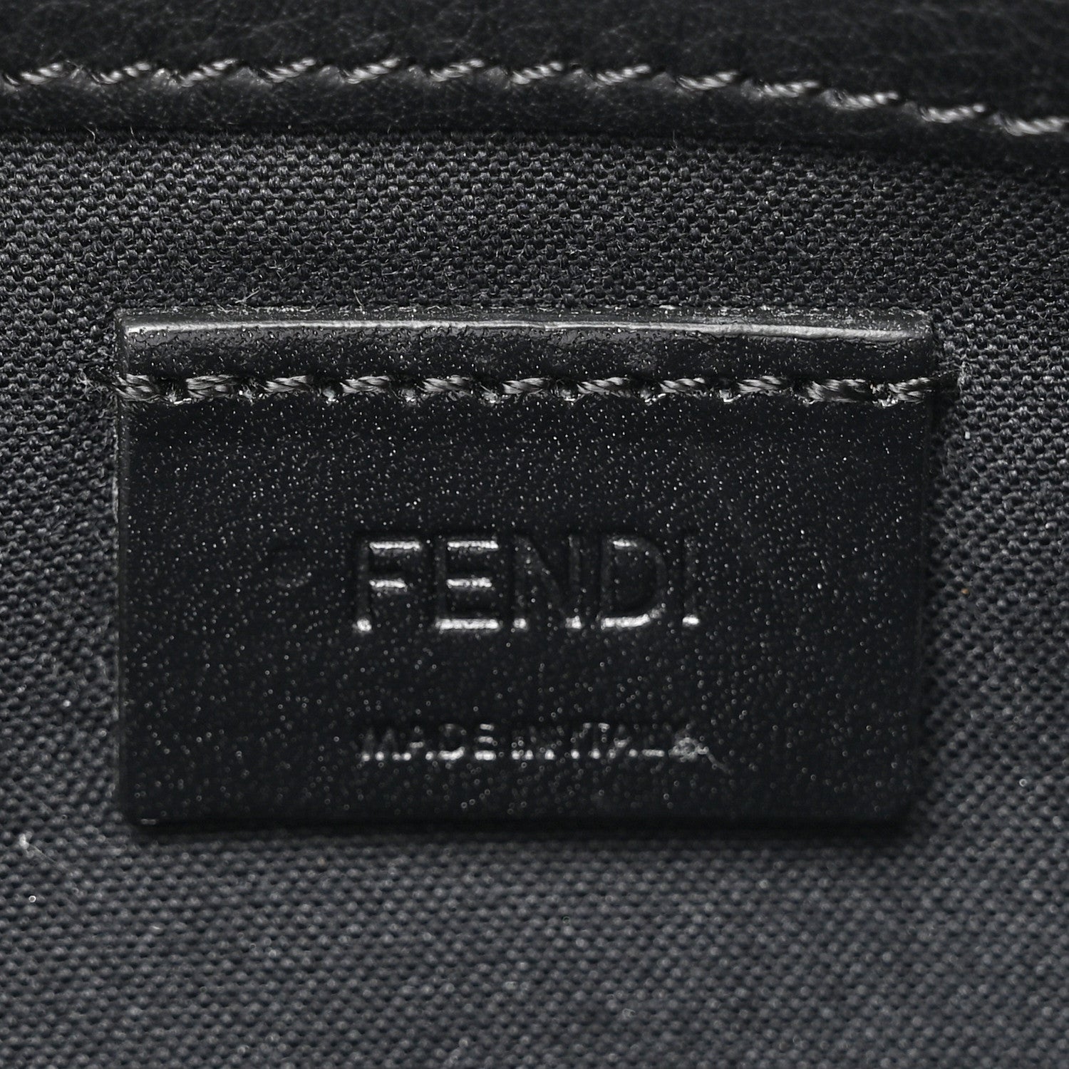 Fendi Vitello Flamingo Tube Wallet on Chain Black 6 of 14