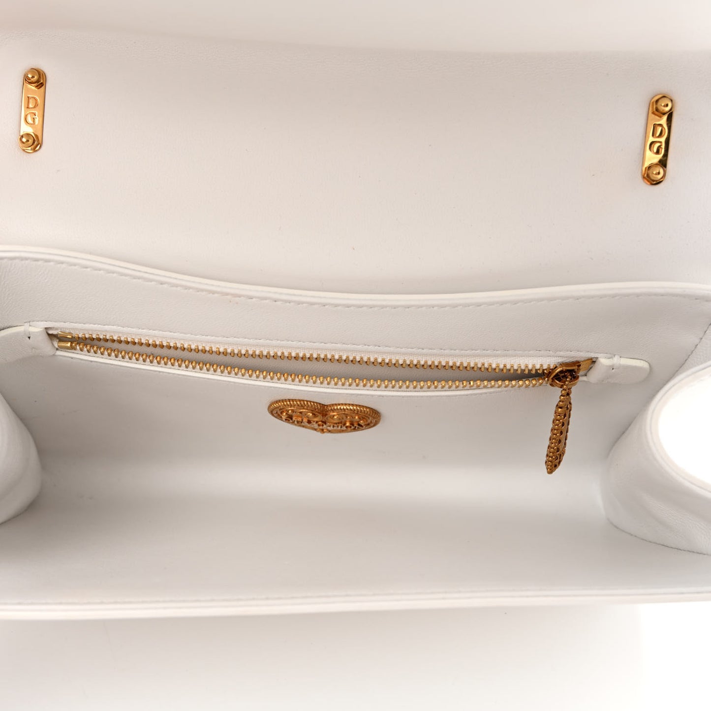 Calfskin Medium Devotion Crossbody Bag White