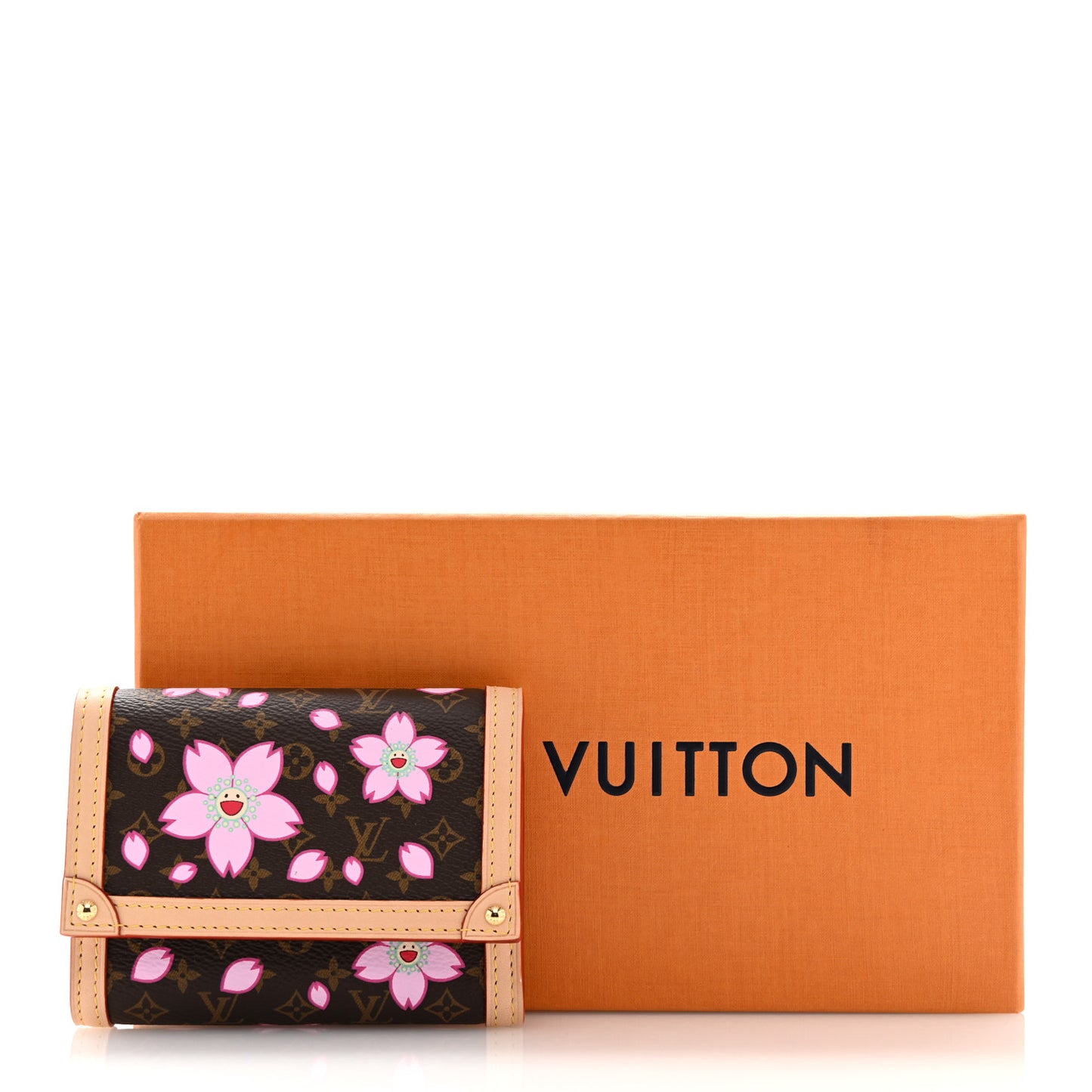 LV X TM Monogram Cherry Blossom Victorine Wallet Sakura Brown