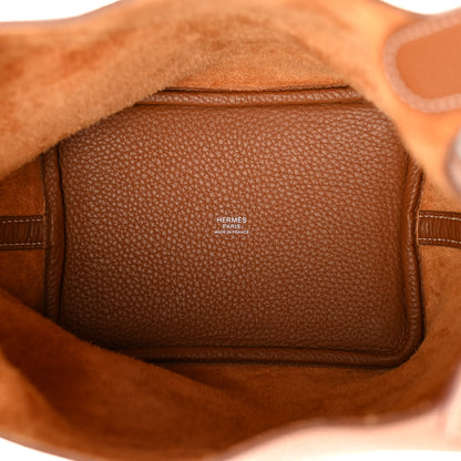 Hermes Taurillon Clemence Picotin Lock 18 PM Gold 5 of 13