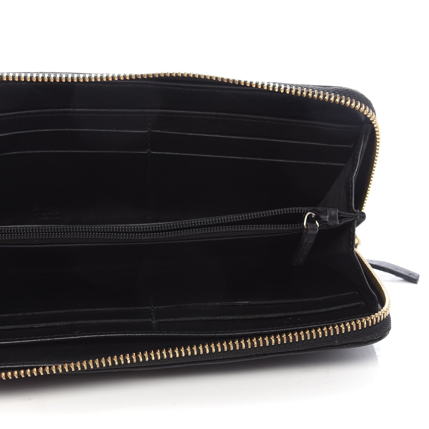 Gucci Guccissima Vitello Tender Zip Around Wallet Black 5 of 11