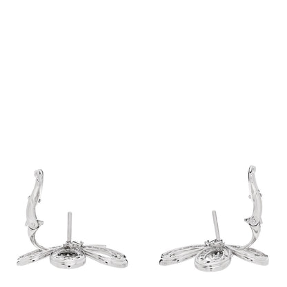 Van Cleef & Arpels 18K White Gold Diamond Flowerlace Earrings 3 of 4