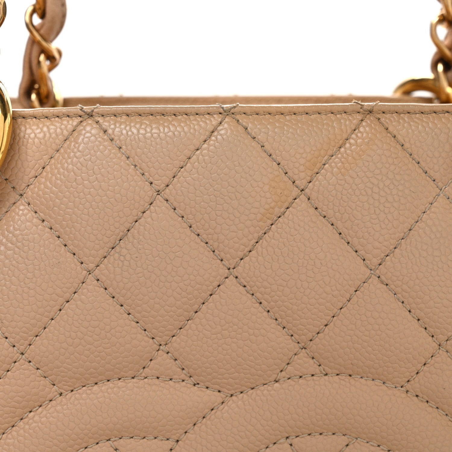 Chanel Caviar Quilted Grand Shopping Tote GST Beige 8 of 10