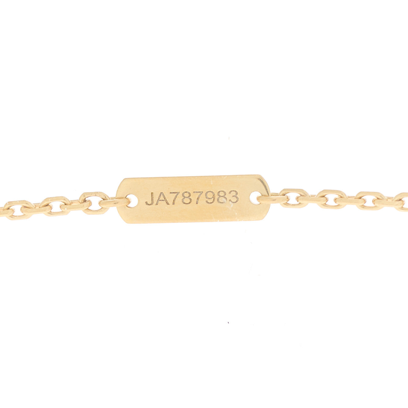 Van Cleef & Arpels 18K Yellow Gold Mother of Pearl Vintage Alhambra Pendant Necklace 4 of 6