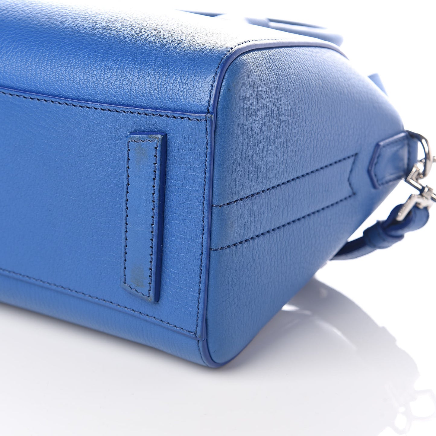 Sugar Goatskin Mini Antigona Indigo Blue