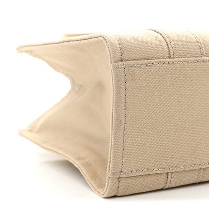 Marc Jacobs Cotton Canvas Colorblock Small The Traveler Tote Bag Beige Multicolor 8 of 10