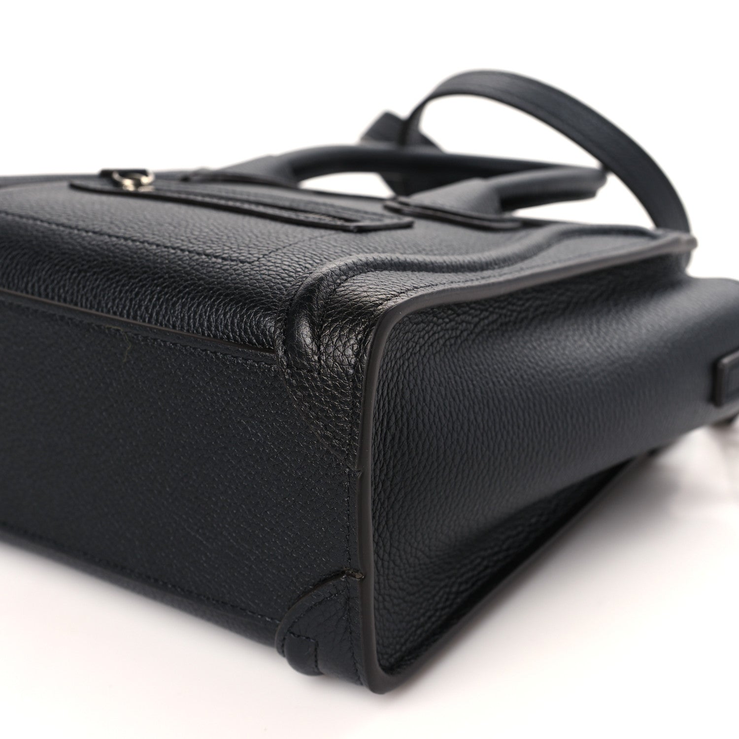 Celine Drummed Calfskin Nano Luggage Black 10 of 10