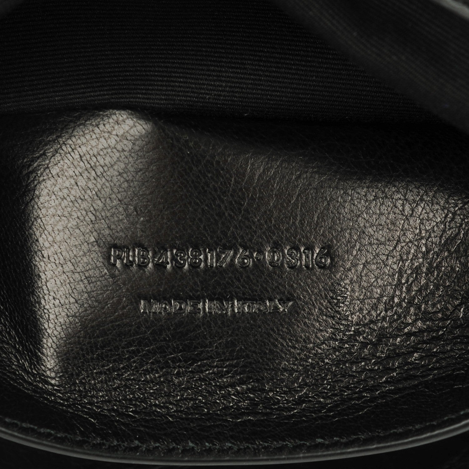 Saint Laurent Calfskin Crocodile Embossed Medium West Hollywood Monogram Fold-Over Black 7 of 7