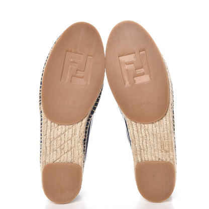 Fendi Knit Rockoko Sock Espadrilles 38 Grey 5 of 13