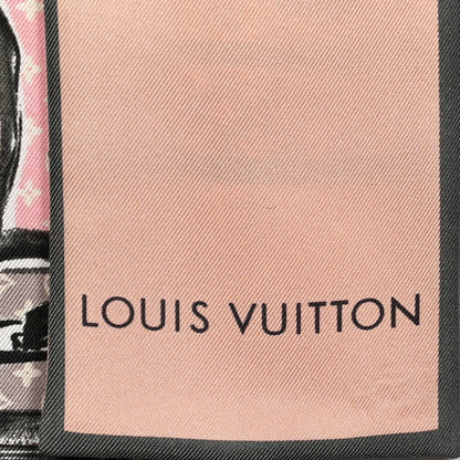 Louis Vuitton Silk Monogram Trunks Bandeau Rose Poudre 2 of 6