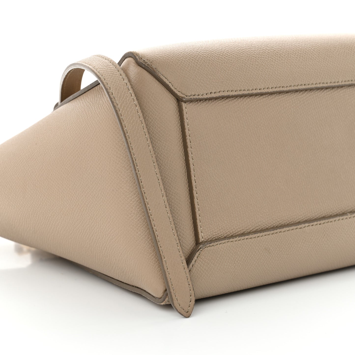 Grained Calfskin Micro Belt Bag Light Taupe