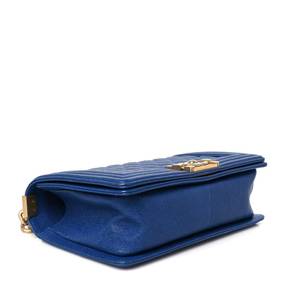 Chanel Iridescent Caviar Quilted Medium Boy Flap Blue 4 of 10