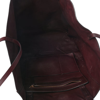 Celine Calfskin Suede Large Phantom Luggage Cabas Burgundy Blue 9 of 13