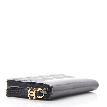 Chanel Aged Calfskin Quilted Small Gabrielle Zip Around Wallet Black 4 of 8