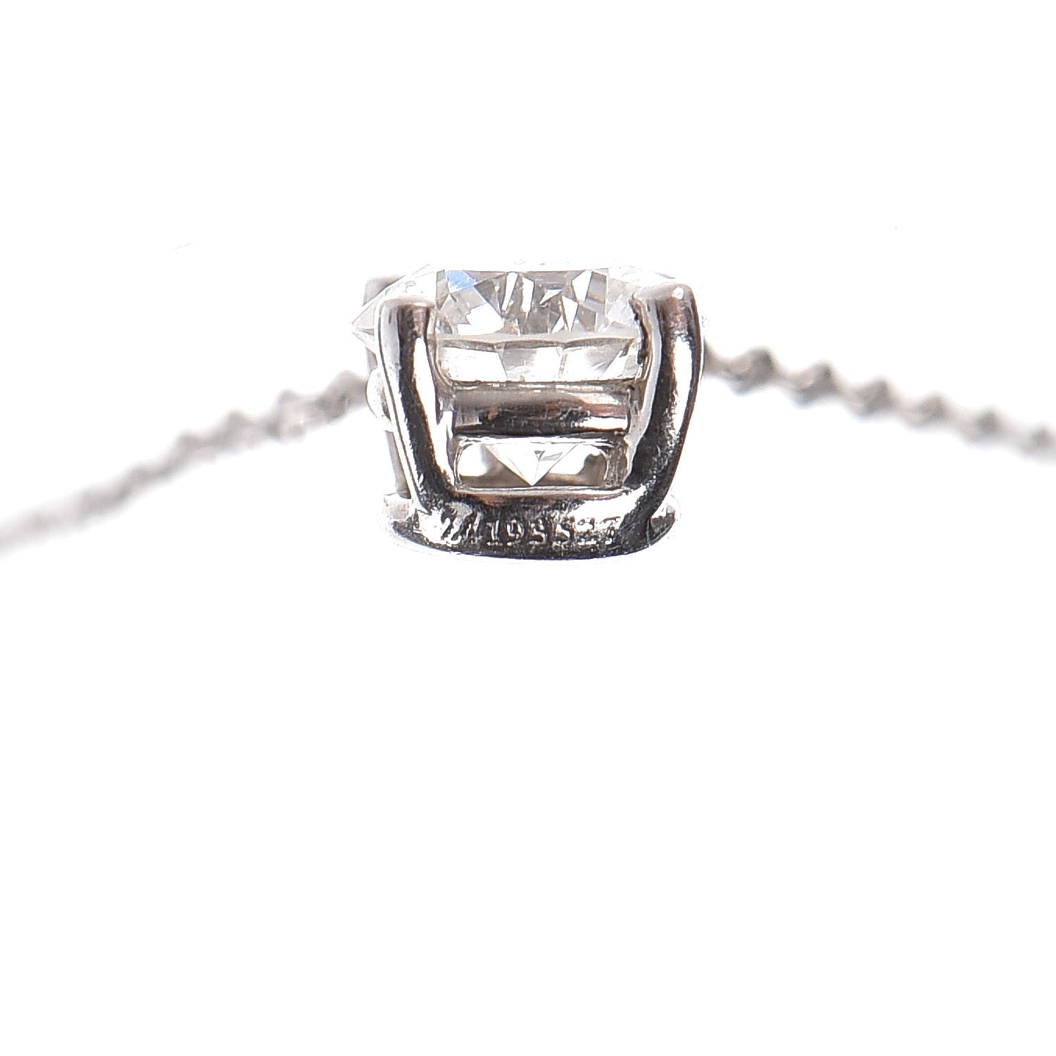 Tiffany Platinum Diamond .48ct Solitaire Pendant Necklace 8 of 8