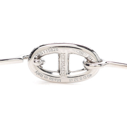 Hermes 18K White Gold Diamond PM Ronde Chaine d'Ancre Bracelet SH 4 of 5