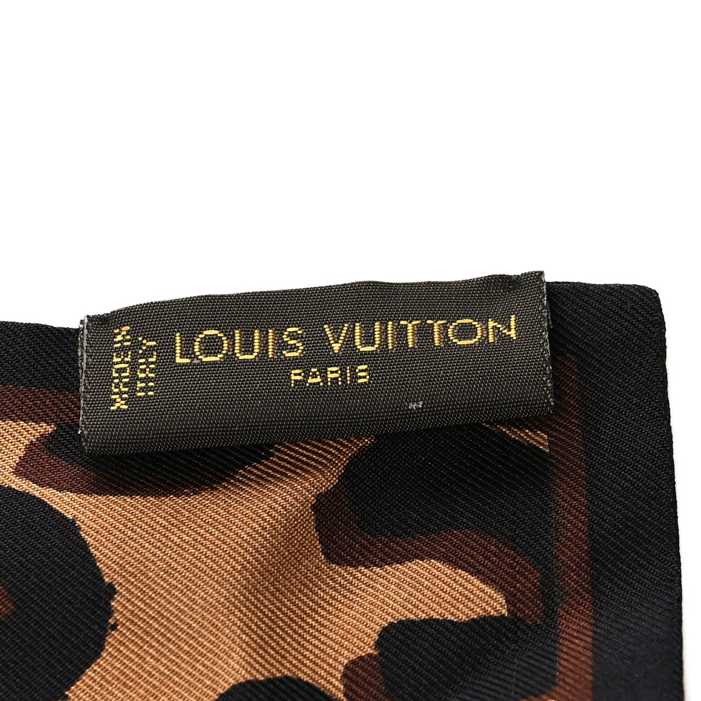 Silk Leopard Bandeau Scarf Marron
