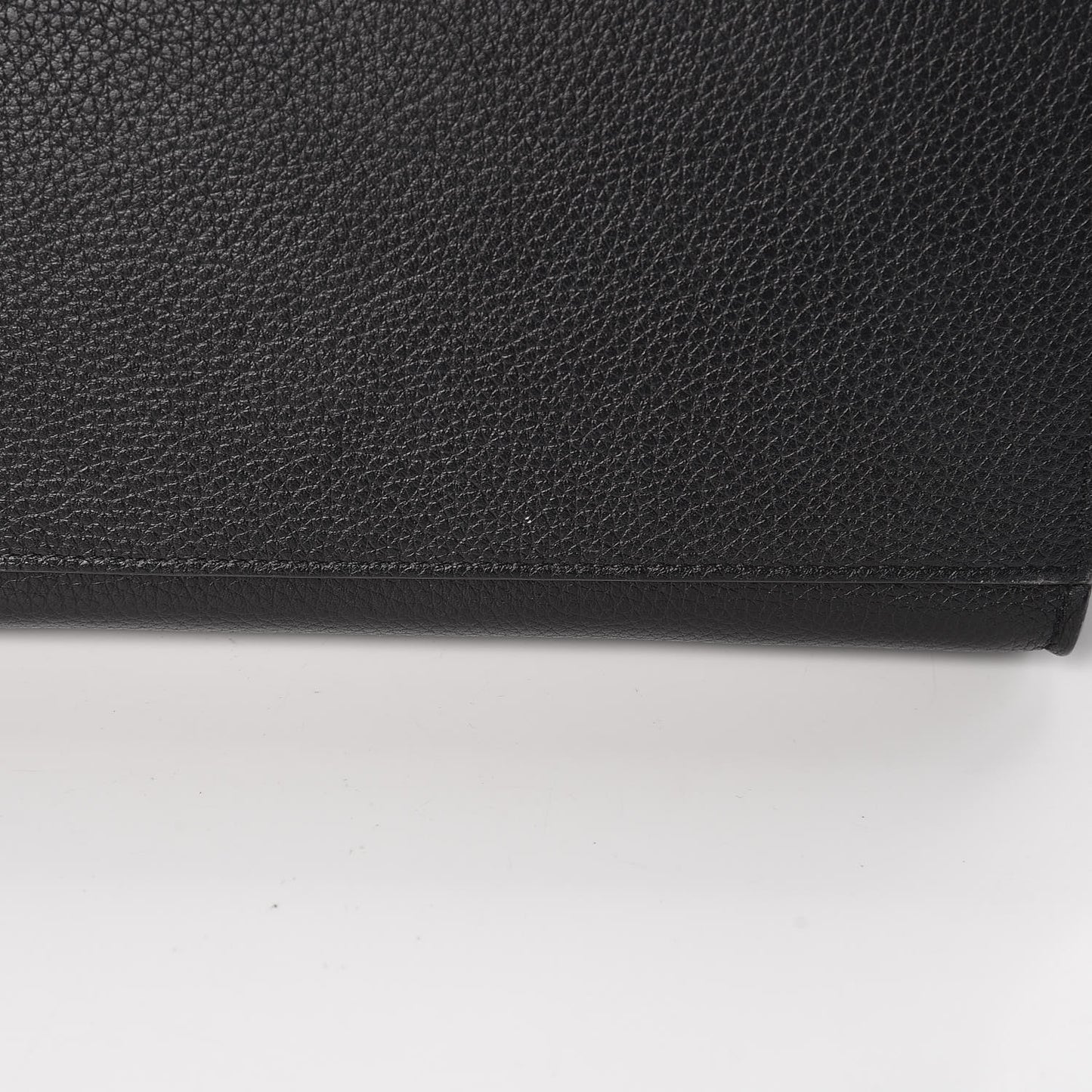 Drummed Calfskin Suede Small Trapeze Black