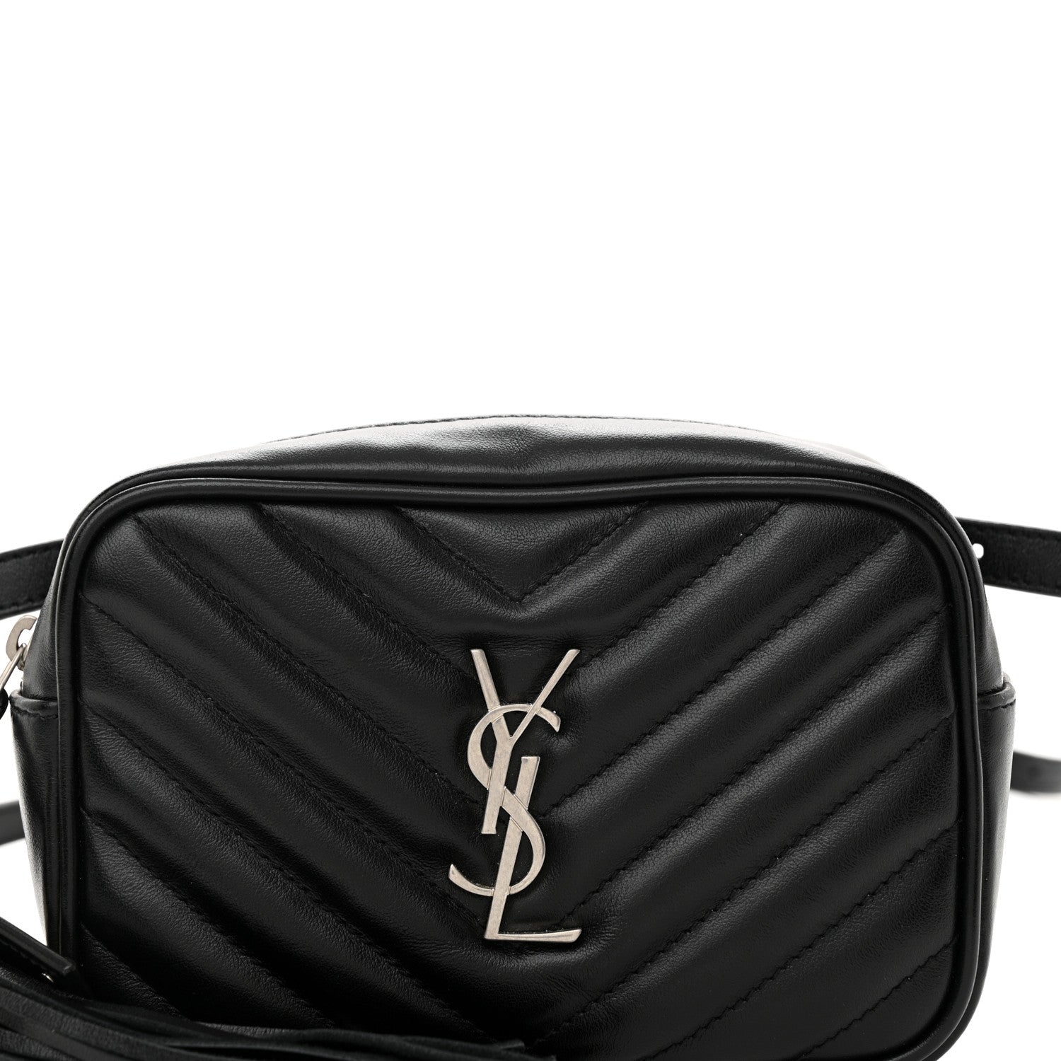 Saint Laurent Calfskin Matelasse Monogram Lou Belt Bag Black 8 of 10