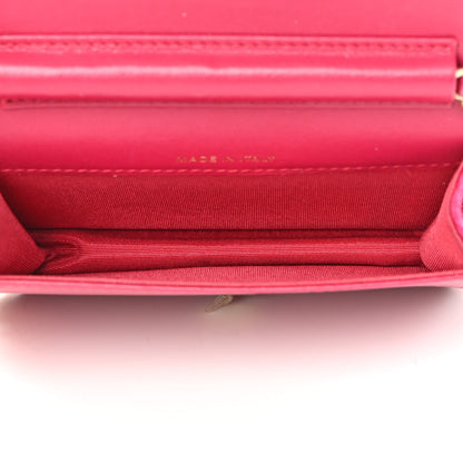 Chanel Velvet Quilted Camellia Velvet Flap Coin Purse With Chain Fuchsia 5 of 14