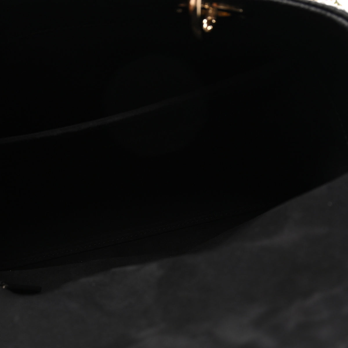 Christian Dior Grained Calfskin Cannage Medium Lady Dior Black 5 of 11