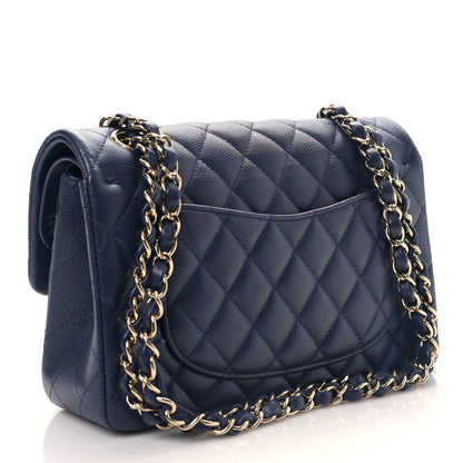 Chanel Caviar Quilted Small Double Flap Blue 3 of 9