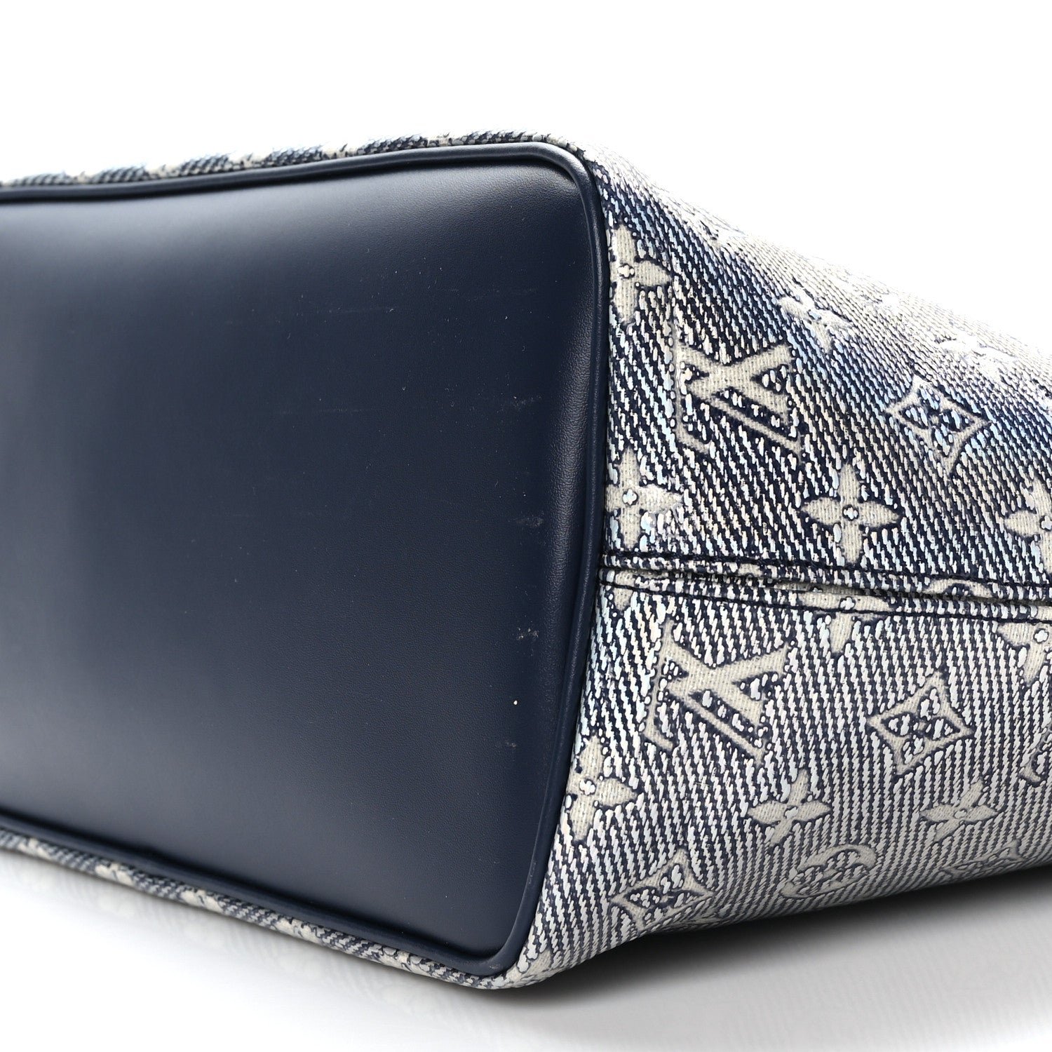 Louis Vuitton Monoglam Neverfull MM Blue 9 of 9