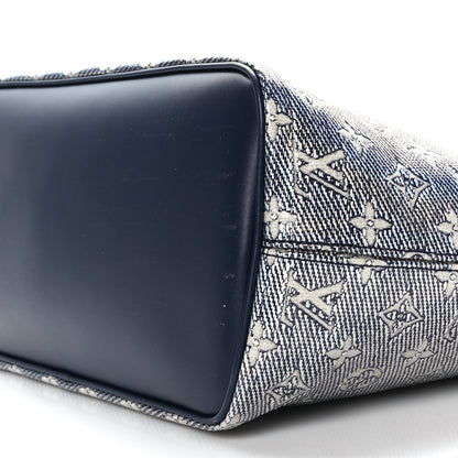 Louis Vuitton Monoglam Neverfull MM Blue 9 of 9